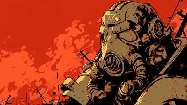 Fallout Power Armor Red wallpaper on Pixipics