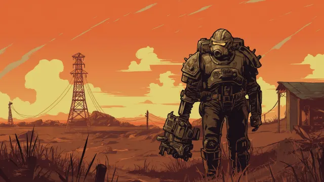 Fallout Power Armor Wasteland wallpaper on Pixipics