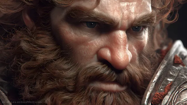 Fantasy Dwarf Warrior With A Grumpy Face wallpaper on Pixipics