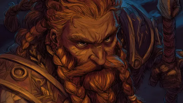 Fantasy Dwarf With Braided Hair And A Beard wallpaper on Pixipics