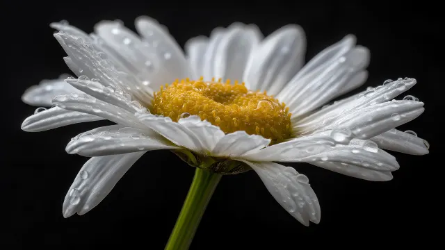 Flower Petals Water Droplets Dark wallpaper on Pixipics