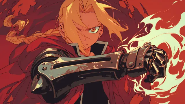 Fullmetal Alchemist Edward Elric Fiery Resolve wallpaper on Pixipics