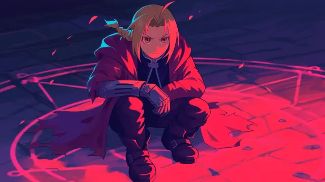 Fullmetal Alchemist Edward Elric Transmutation Circle Glow Gif wallpaper on Pixipics