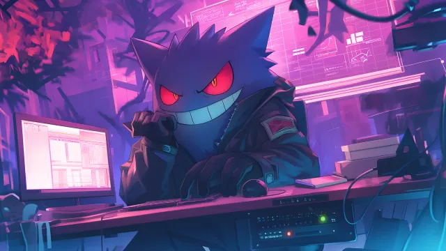Pokemon Gengar Cyber Aesthetic wallpaper on Pixipics