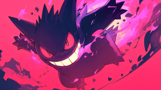 Pokemon Gengar Glowing Pink Aura wallpaper on Pixipics
