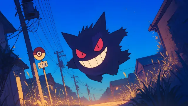 Spooky Gengar Purple Pokemon wallpaper on Pixipics