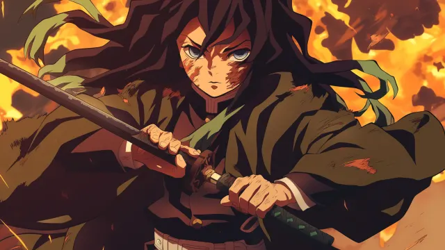 Demon Slayer Giyu Tomioka Calm Stance wallpaper on Pixipics