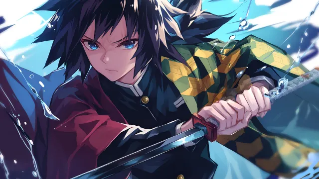 Demon Slayer Giyu Tomioka Calm Water Hashira wallpaper on Pixipics