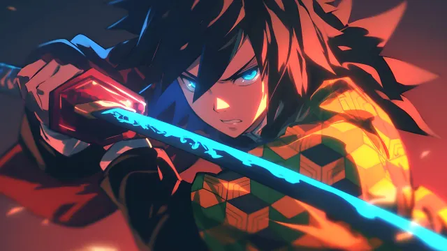 Demon Slayer Giyu Tomioka Water Pillar Stance wallpaper on Pixipics