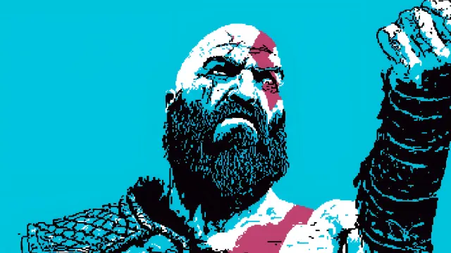 God Of War Spartan Rage 8 Bit Style wallpaper on Pixipics