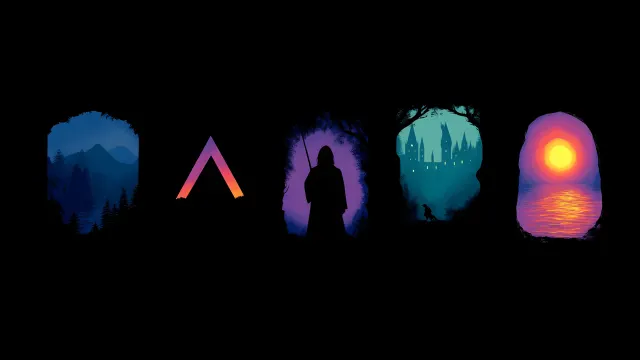 Harry Potter Gold Minimal Aesthetic wallpaper on Pixipics