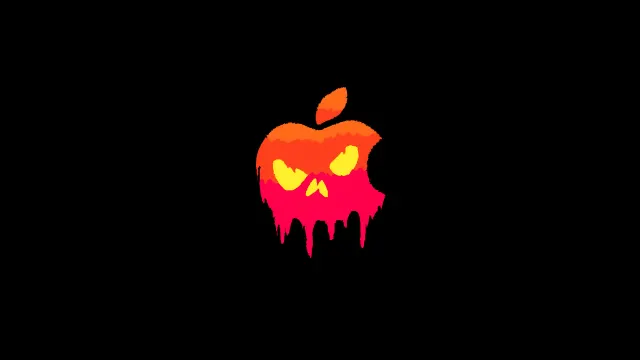 Halloween Poison Apple Glowing Skull wallpaper on Pixipics