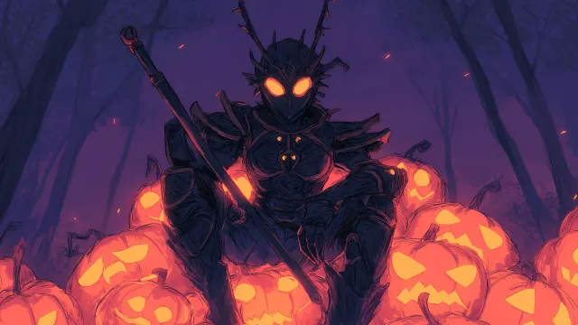 Hunter X Hunter Meruem Demon Armor Halloween Pumpkins wallpaper on Pixipics