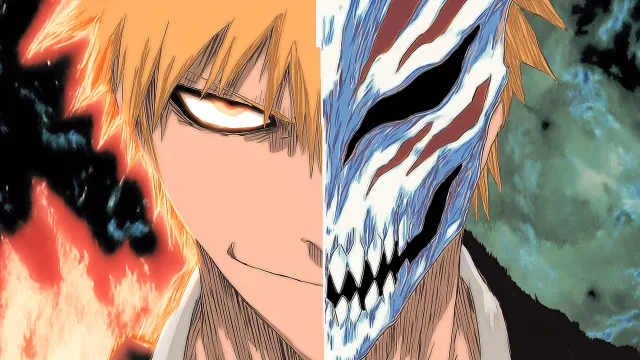 Ichigo Hollow Split Face wallpaper on Pixipics