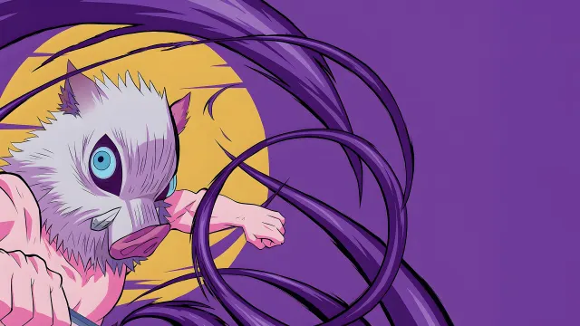 Demon Slayer Inosuke With His Boar Mask wallpaper on Pixipics