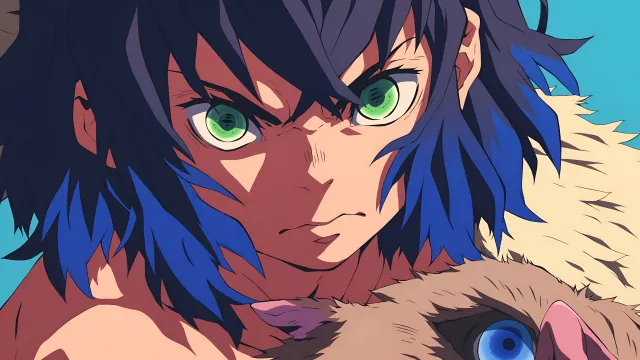 Demon Slayer Inosuke Without Mask wallpaper on Pixipics