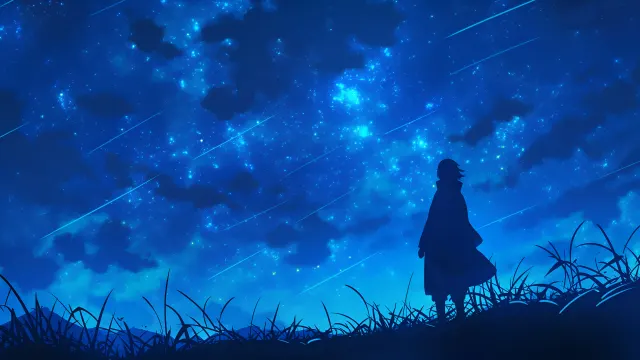 Itachi Uchiha Watching Stars Night Sky wallpaper on Pixipics