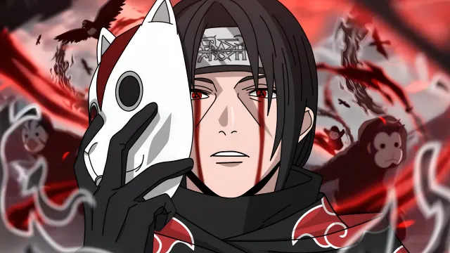Naruto Itachi Uchiha Anbu Mask Mangekyo wallpaper on Pixipics