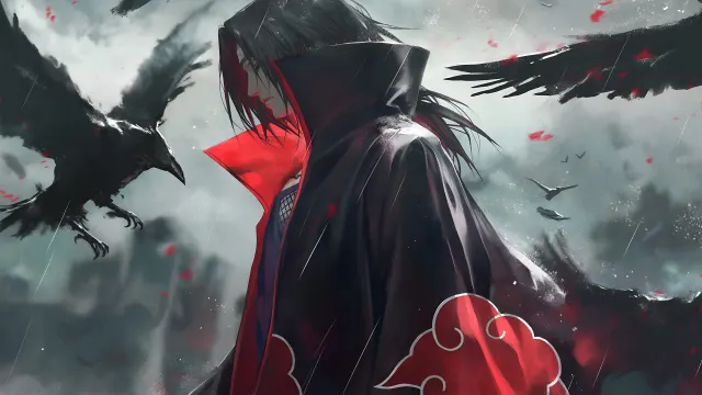Naruto Shippuden Itachi Uchiha Rain Crows wallpaper on Pixipics