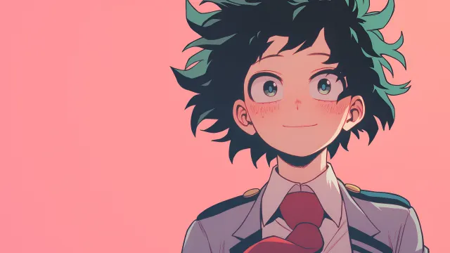 Izuku Midoriya Happy Expression wallpaper on Pixipics