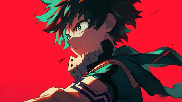 Izuku Midoriya Red wallpaper on Pixipics