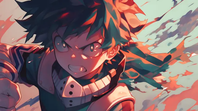 My Hero Academia Deku With A Serious Expression wallpaper on Pixipics