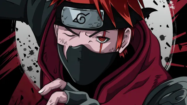 Naruto Kakashi Hatake Red Lightning Blade Artwork wallpaper on Pixipics