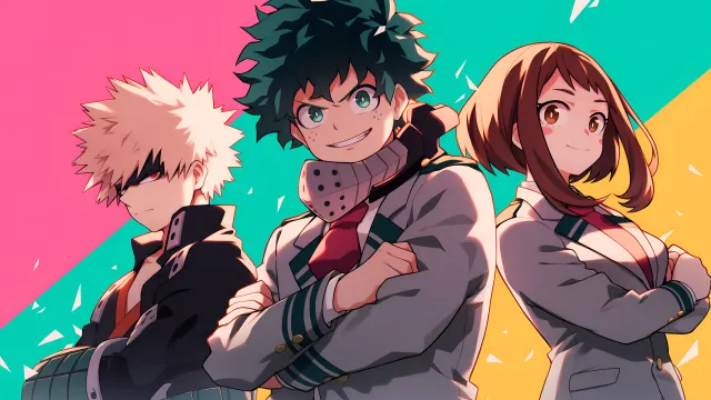 Mha Trio Standing Together wallpaper on Pixipics
