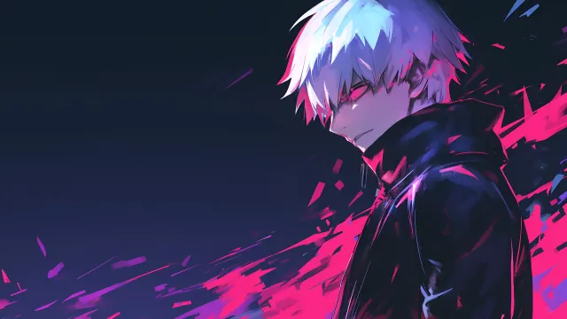 Tokyo Ghoul Ken Kaneki Neon Splash wallpaper on Pixipics
