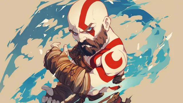 God Of War Kratos Cute Style wallpaper on Pixipics