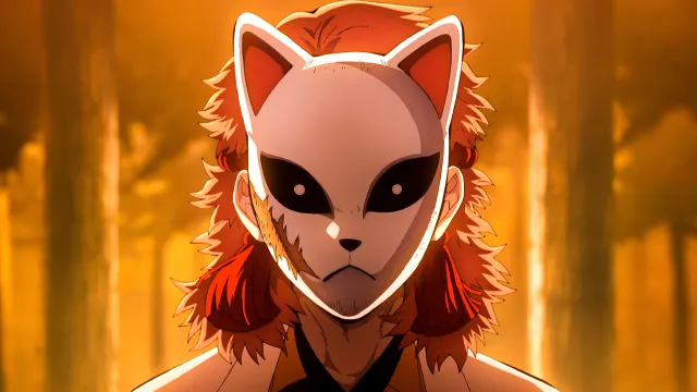 Demon Slayer Sabito Fox Mask And Scar Training Arc wallpaper on Pixipics