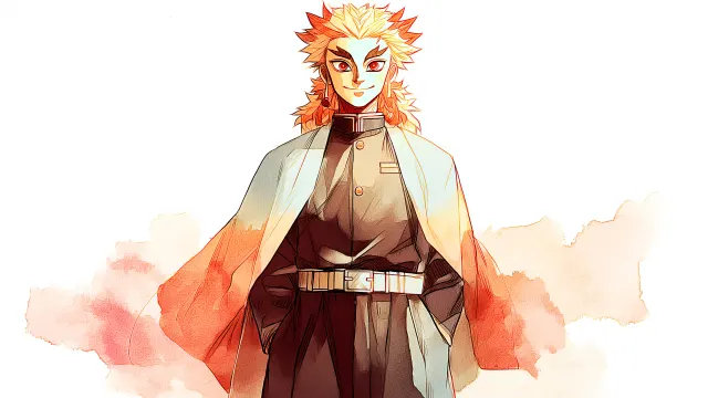 Kyojuro Rengoku Demon Slayer Art wallpaper on Pixipics
