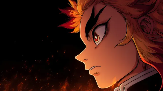 Rengoku Demon Slayer Flame Hashira Dark wallpaper on Pixipics