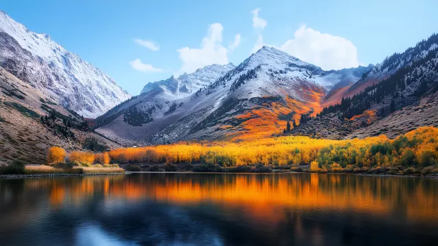 Macos Autumn Mountain Lake wallpaper on Pixipics