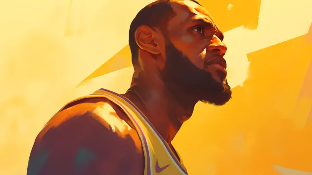 Lebron James Yellow Artistic wallpaper on Pixipics