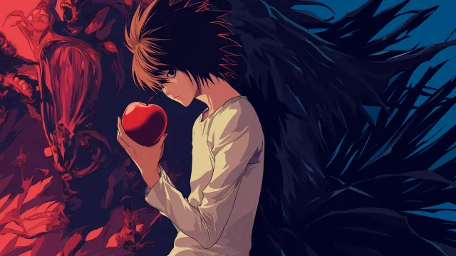 Death Note Light Apple Dark Side wallpaper on Pixipics