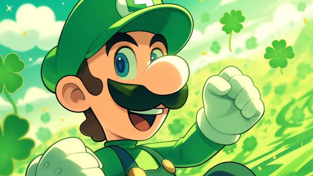 Super Mario Luigi Lucky St Patricks Day wallpaper on Pixipics