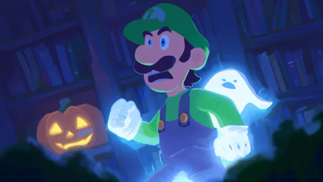 Super Mario Luigis Ghost Buster Halloween Gif wallpaper on Pixipics