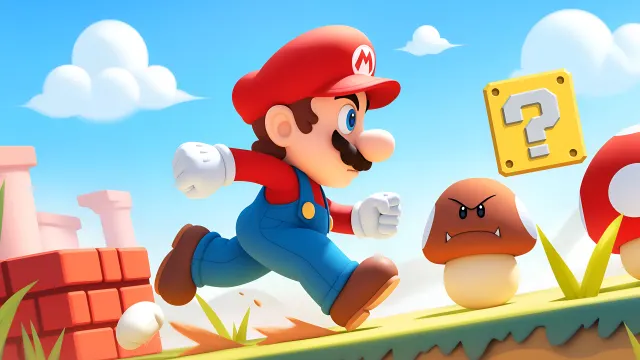 Super Mario Running On A Sunny Day wallpaper on Pixipics