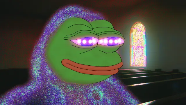 Meme Pepe The Frog Divine Glow Church wallpaper on Pixipics