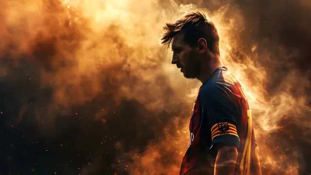 Aesthetic Lionel Messi Brown wallpaper on Pixipics