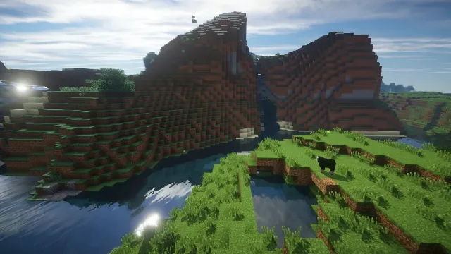 Minecraft Peaceful Valley With River View wallpaper on Pixipics