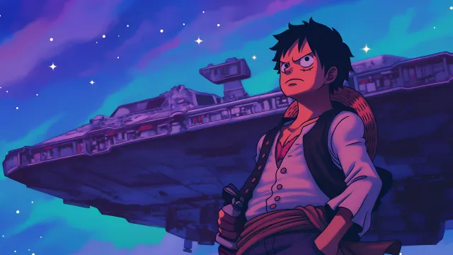 One Piece Luffy Galactic Captain wallpaper on Pixipics