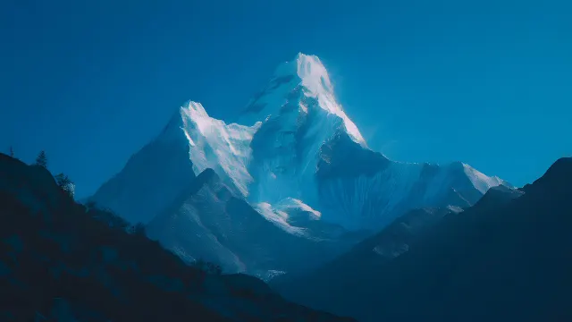 Majestic Mountains Icy Peak Aesthetic wallpaper on Pixipics