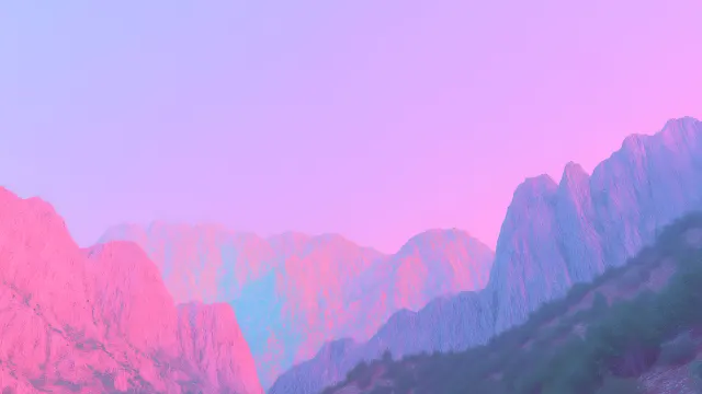 Vaporwave Mountains Pink And Purple Gradient wallpaper on Pixipics