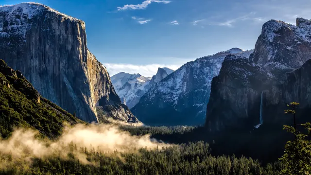 Yosemite Valley El Capitan Morning Mist wallpaper on Pixipics