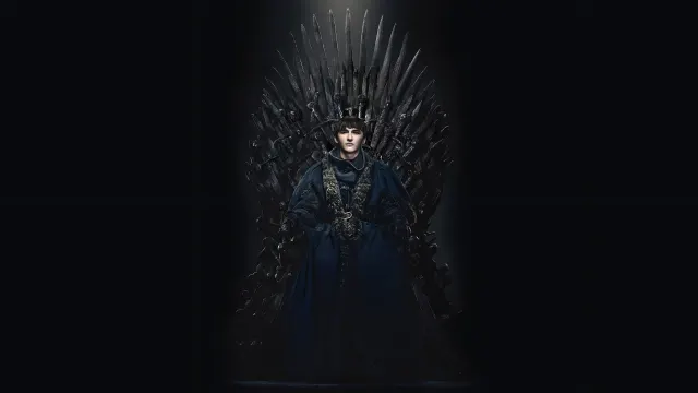 Bran Stark Sitting On Iron Throne wallpaper on Pixipics