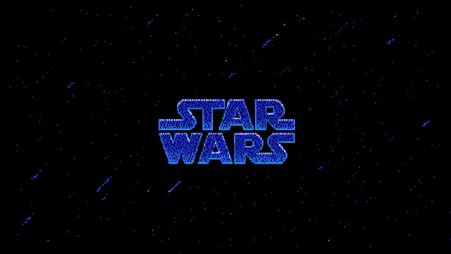 Star Wars Pixel Logo Star Field wallpaper on Pixipics