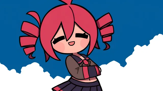 Vocaloid Kasane Teto Cheerful Smile wallpaper on Pixipics