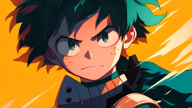 Deku Izuku Midoriya Intense Look wallpaper on Pixipics